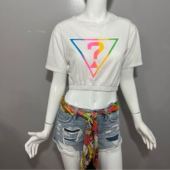 ‎Y2K Guess Originals 1981 White Crop Top -- XS - Picture 5 of 12